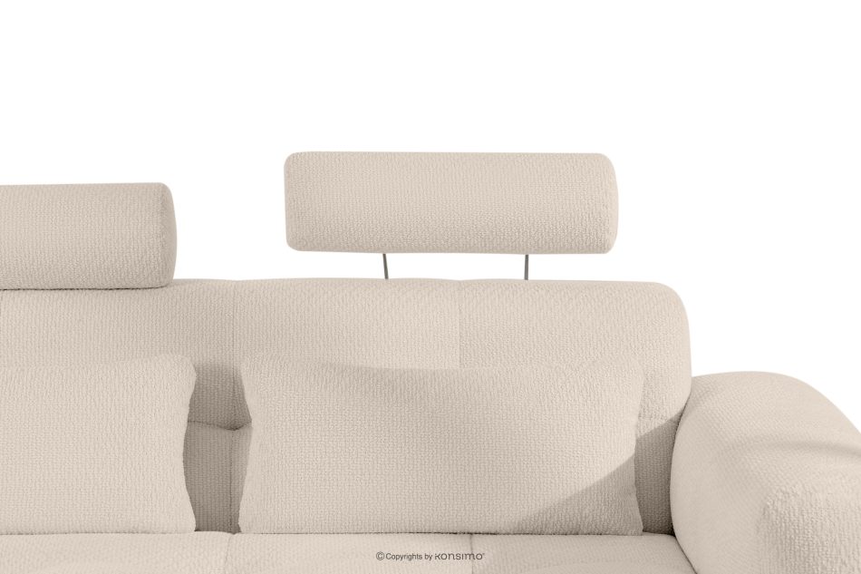 ALIGRA Ecksofa mit Steppung aus Chenille-Stoff links hellbeige hellbeige - Foto 12