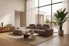 ALIGRA Ecksofa mit Steppung aus Chenille-Stoff links braun braun - Foto 16