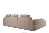 ALIGRA Ecksofa mit Steppung aus Chenille-Stoff links hellbraun hellbraun - Foto 4