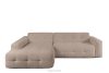 ALIGRA Ecksofa mit Steppung aus Chenille-Stoff links hellbraun hellbraun - Foto 15