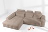 ALIGRA Ecksofa mit Steppung aus Chenille-Stoff links hellbraun hellbraun - Foto 2
