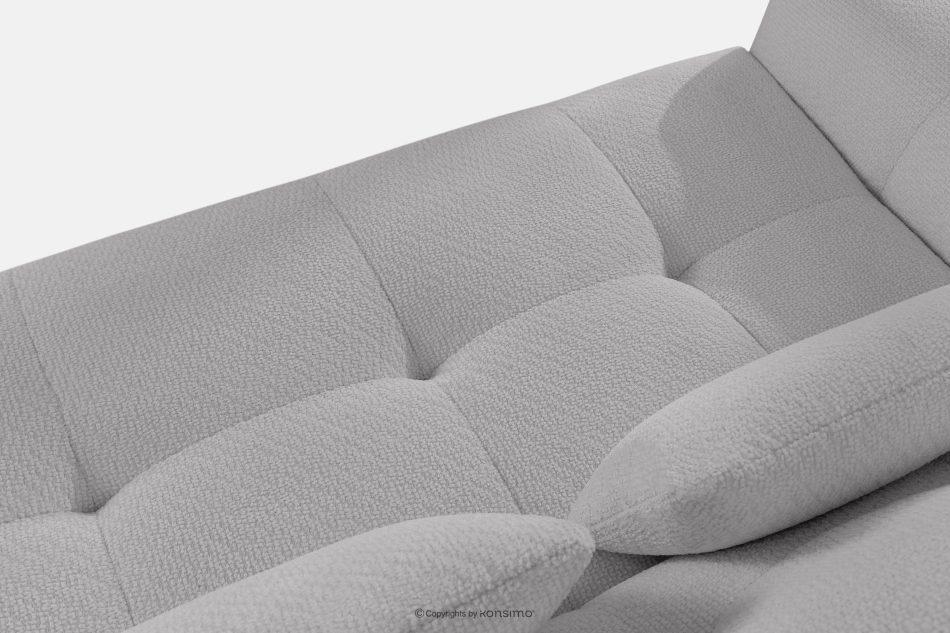 ALIGRA Ecksofa mit Steppung aus Chenille-Stoff rechts hellgrau hellgrau - Foto 4