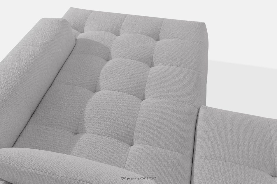 ALIGRA Ecksofa mit Steppung aus Chenille-Stoff rechts hellgrau hellgrau - Foto 9
