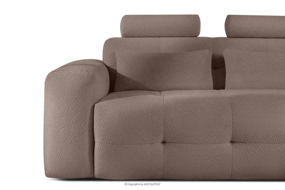 ALIGRA Ecksofa mit Steppung aus Chenille-Stoff rechts braun braun - Foto 5