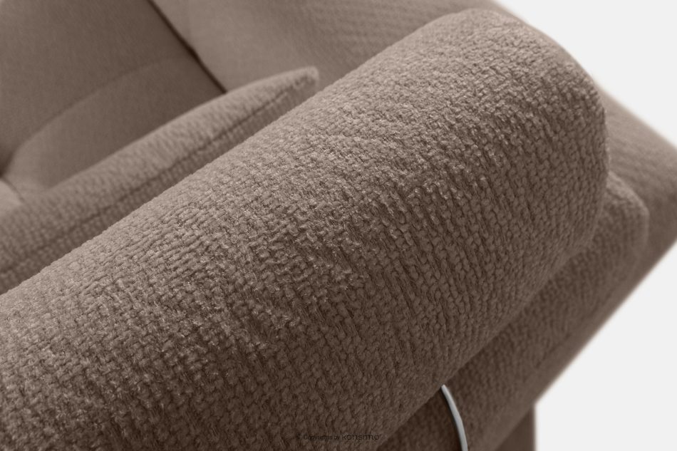 ALIGRA Ecksofa mit Steppung aus Chenille-Stoff rechts braun braun - Foto 6