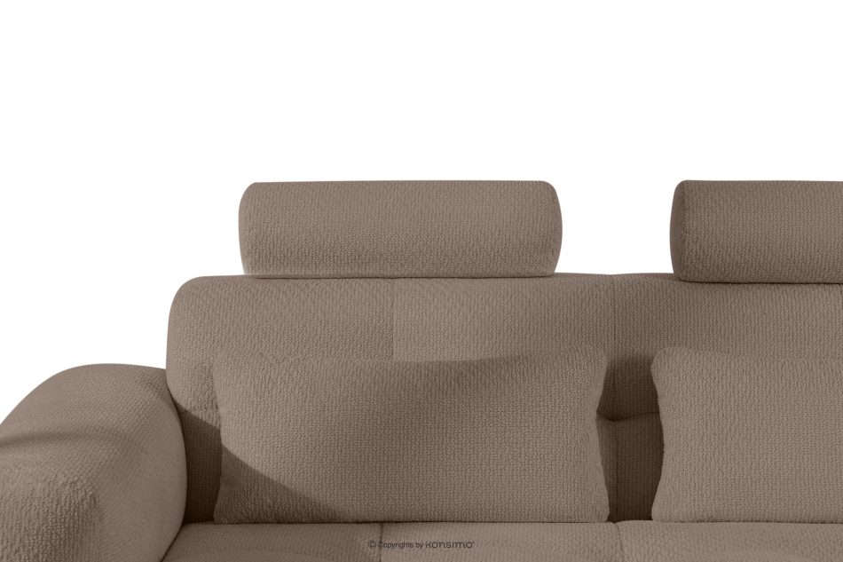 ALIGRA Ecksofa mit Steppung aus Chenille-Stoff rechts braun braun - Foto 10