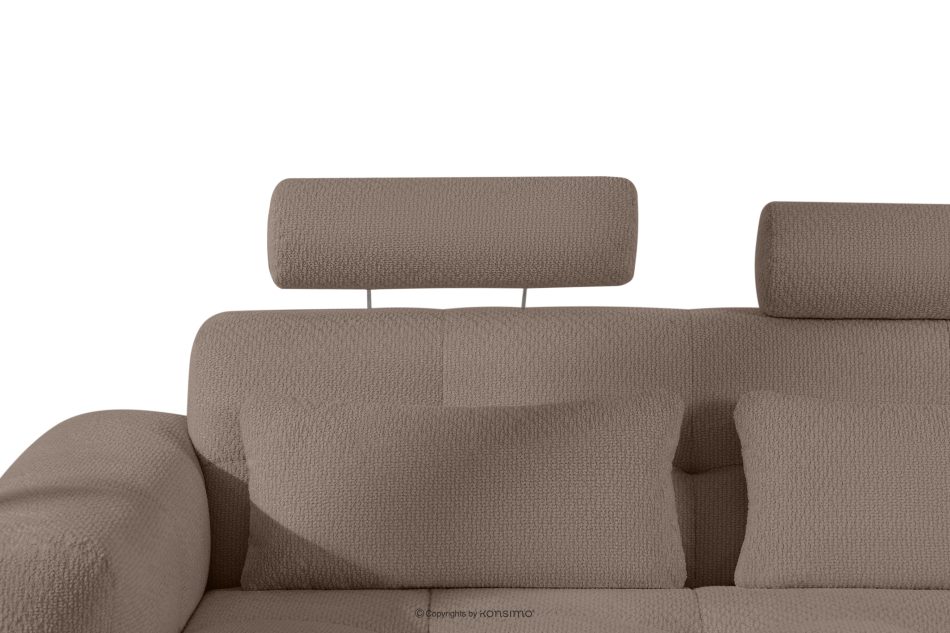 ALIGRA Ecksofa mit Steppung aus Chenille-Stoff rechts braun braun - Foto 11