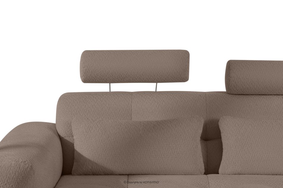 ALIGRA Ecksofa mit Steppung aus Chenille-Stoff rechts braun braun - Foto 12