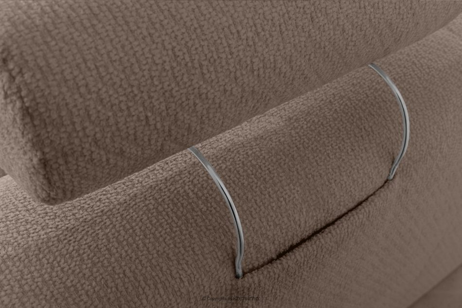 ALIGRA Ecksofa mit Steppung aus Chenille-Stoff rechts braun braun - Foto 13