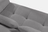 ALIGRA Wohnzimmermöbel-Set linke Eckcouch und Hocker aus Chenille-Stoff mit Steppung in Grau grau - Foto 7