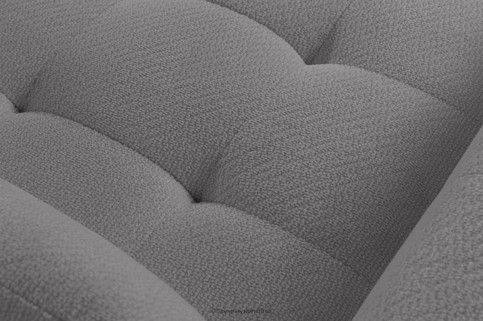 ALIGRA Wohnzimmermöbel-Set linke Eckcouch und Hocker aus Chenille-Stoff mit Steppung in Grau grau - Foto 10