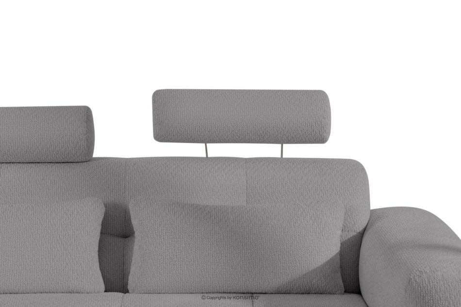 ALIGRA Wohnzimmermöbel-Set linke Eckcouch und Hocker aus Chenille-Stoff mit Steppung in Grau grau - Foto 14