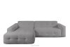 ALIGRA Wohnzimmermöbel-Set linke Eckcouch und Hocker aus Chenille-Stoff mit Steppung in Grau grau - Foto 17