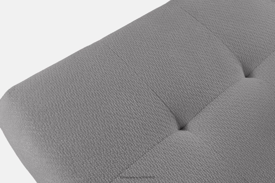 ALIGRA Wohnzimmermöbel-Set linke Eckcouch und Hocker aus Chenille-Stoff mit Steppung in Grau grau - Foto 19