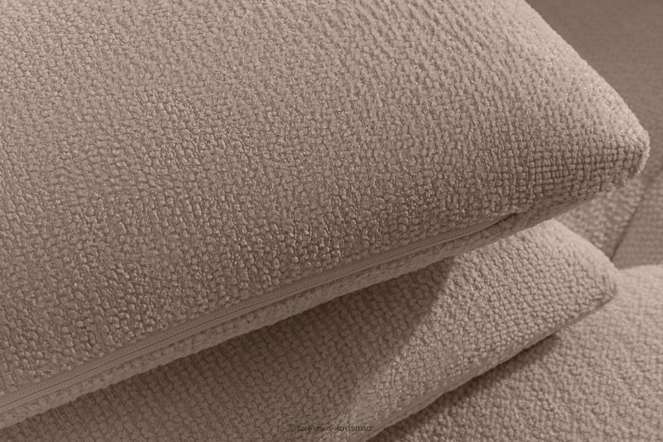 ALIGRA Wohnzimmermöbel-Set linke Eckcouch und Hocker aus Chenille-Stoff mit Steppung hellbraun hellbraun - Foto 9