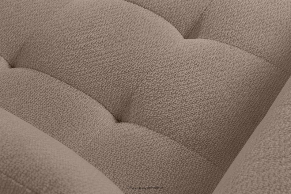 ALIGRA Wohnzimmermöbel-Set linke Eckcouch und Hocker aus Chenille-Stoff mit Steppung hellbraun hellbraun - Foto 10