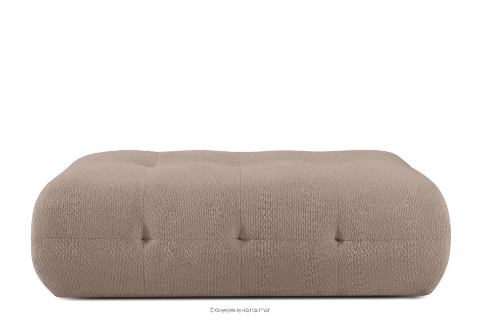 ALIGRA Wohnzimmermöbel-Set linke Eckcouch und Hocker aus Chenille-Stoff mit Steppung hellbraun hellbraun - Foto 17