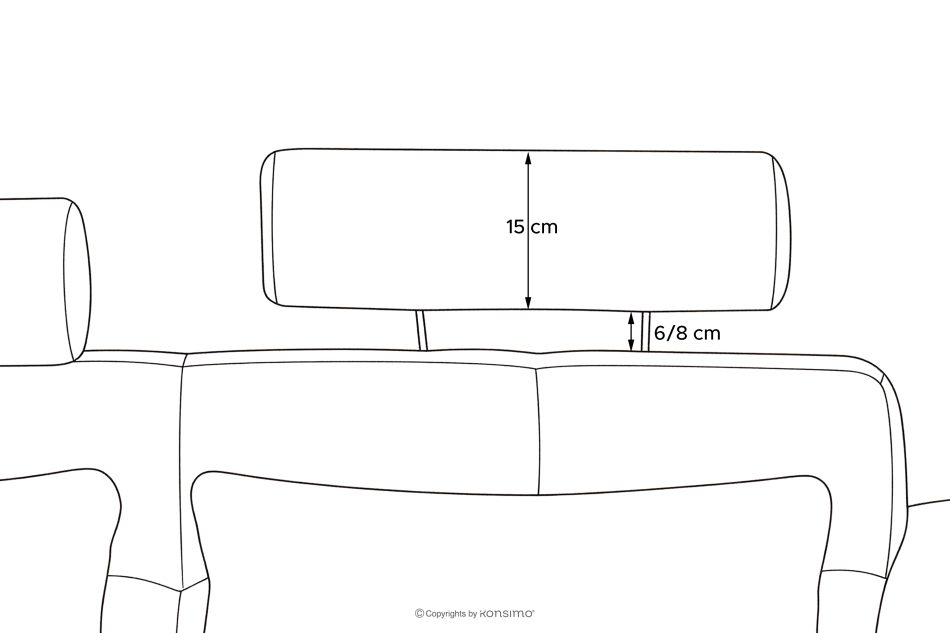 ALIGRA Wohnzimmermöbel-Set linke Eckcouch und Hocker aus Chenille-Stoff mit Steppung in Grau grau - Foto 24