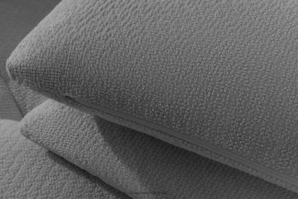 ALIGRA Wohnzimmermöbel-Set rechtes Ecksofa und Hocker aus Chenille-Stoff mit Steppung grau grau - Foto 9