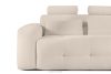 ALIGRA Wohnzimmermöbel-Set rechtes Ecksofa und Hocker aus Chenille-Stoff mit Steppung hellbeige hellbeige - Foto 8