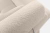 ALIGRA Wohnzimmermöbel-Set rechtes Ecksofa und Hocker aus Chenille-Stoff mit Steppung hellbeige hellbeige - Foto 9