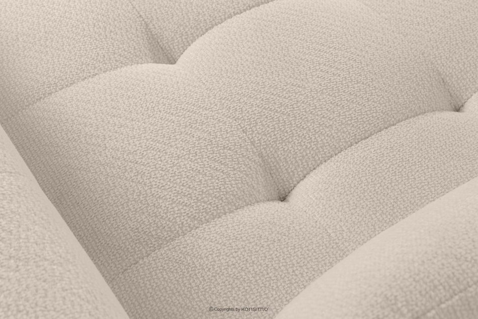 ALIGRA Wohnzimmermöbel-Set rechtes Ecksofa und Hocker aus Chenille-Stoff mit Steppung hellbeige hellbeige - Foto 10