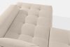 ALIGRA Wohnzimmermöbel-Set rechtes Ecksofa und Hocker aus Chenille-Stoff mit Steppung hellbeige hellbeige - Foto 12