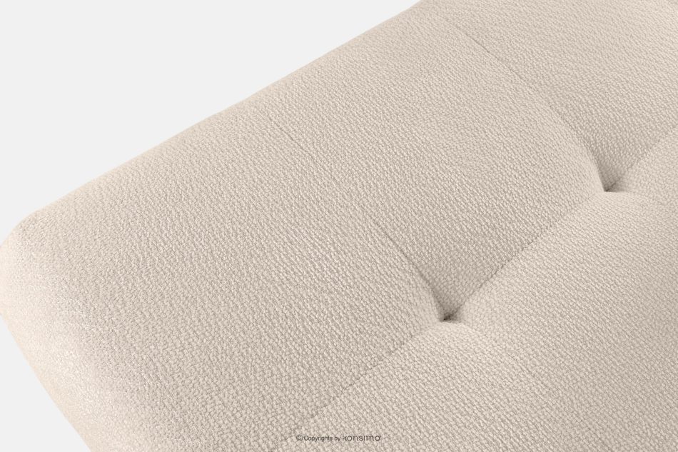 ALIGRA Wohnzimmermöbel-Set rechtes Ecksofa und Hocker aus Chenille-Stoff mit Steppung hellbeige hellbeige - Foto 19