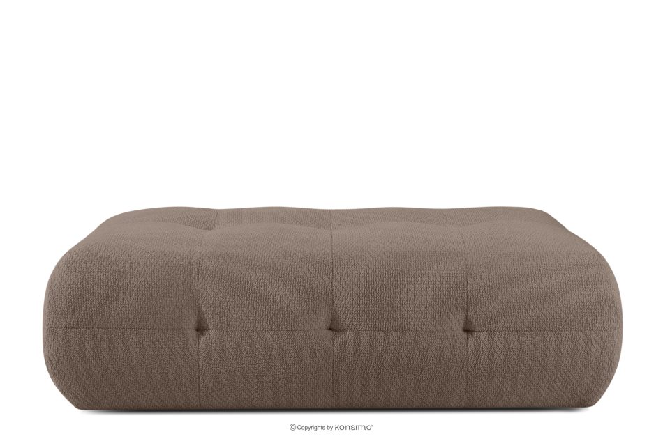 ALIGRA Wohnzimmermöbel-Set rechtes Ecksofa und Hocker aus Chenille-Stoff mit Steppung braun braun - Foto 17