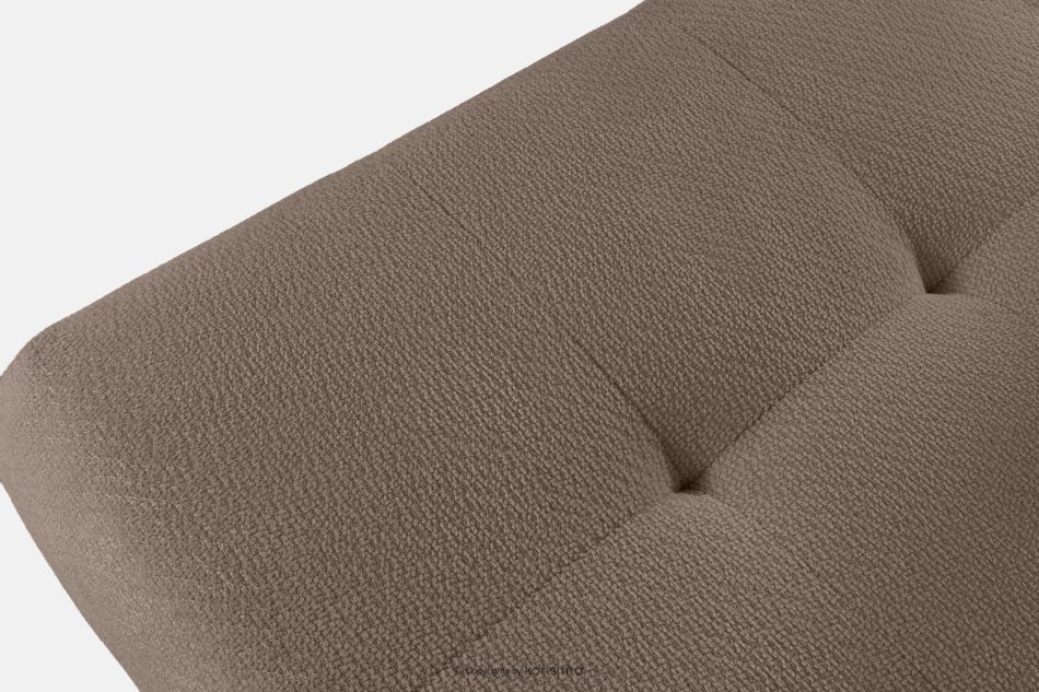 ALIGRA Wohnzimmermöbel-Set rechtes Ecksofa und Hocker aus Chenille-Stoff mit Steppung braun braun - Foto 19