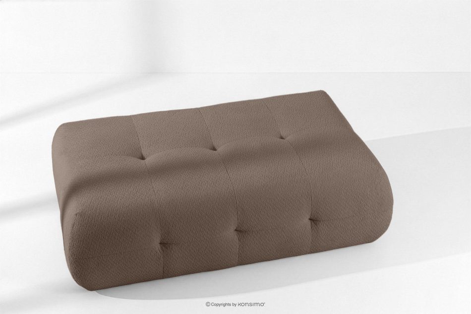 ALIGRA Wohnzimmermöbel-Set rechtes Ecksofa und Hocker aus Chenille-Stoff mit Steppung braun braun - Foto 21