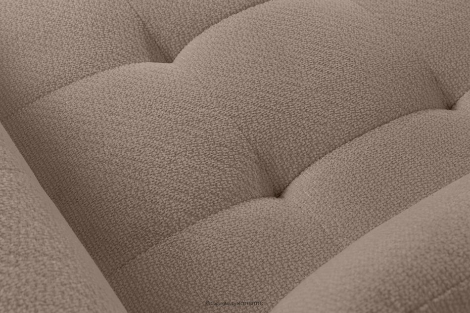 ALIGRA Wohnzimmermöbel-Set rechtes Ecksofa und Hocker aus Chenille-Stoff mit Steppung hellbraun hellbraun - Foto 10