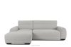 BLUME Modernes Ecksofa aus Chenille-Stoff links hellgrau hellgrau - Foto 1
