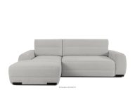 Modernes Ecksofa aus Chenille-Stoff links hellgrau