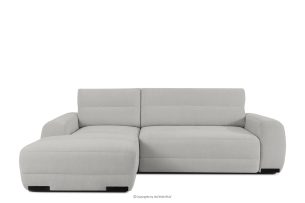 BLUME, https://konsimo.de/kollektion/blume/ Modernes Ecksofa aus Chenille-Stoff links hellgrau hellgrau - Foto