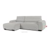 BLUME Modernes Ecksofa aus Chenille-Stoff links hellgrau hellgrau - Foto 3