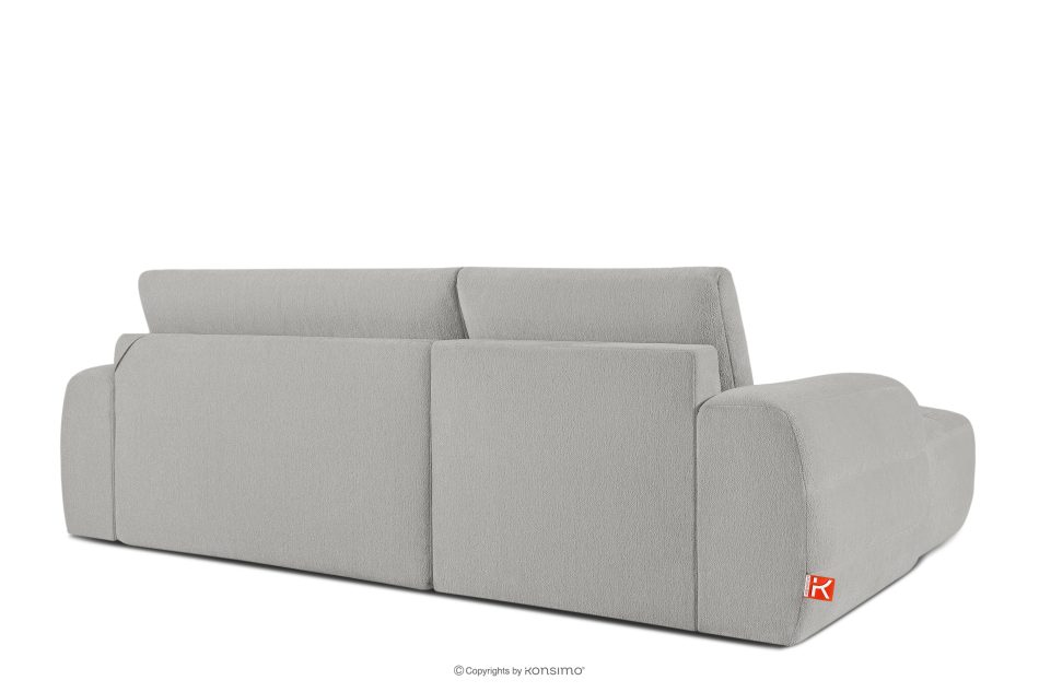 BLUME Modernes Ecksofa aus Chenille-Stoff links hellgrau hellgrau - Foto 3