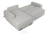 BLUME Modernes Ecksofa aus Chenille-Stoff links hellgrau hellgrau - Foto 5