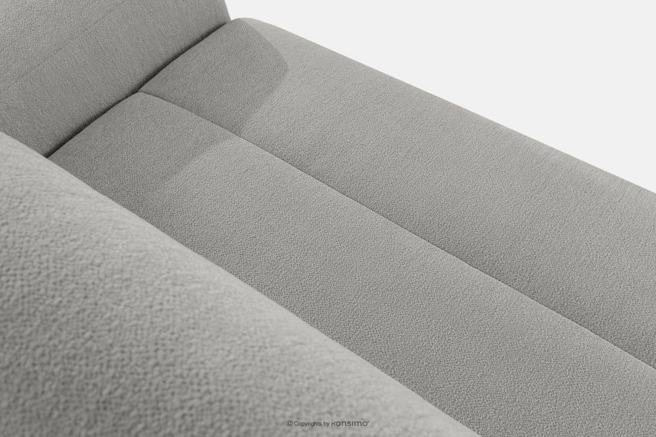 BLUME Modernes Ecksofa aus Chenille-Stoff links hellgrau hellgrau - Foto 5