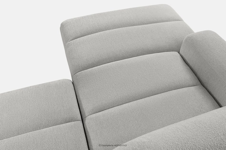BLUME Modernes Ecksofa aus Chenille-Stoff links hellgrau hellgrau - Foto 10