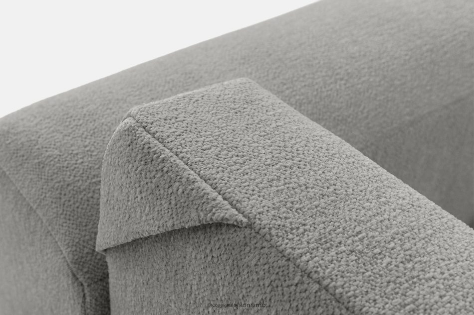 BLUME Modernes Ecksofa aus Chenille-Stoff links hellgrau hellgrau - Foto 11