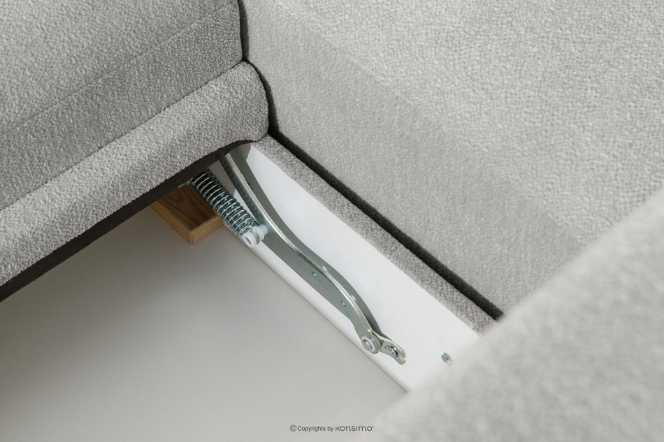 BLUME Modernes Ecksofa aus Chenille-Stoff links hellgrau hellgrau - Foto 14