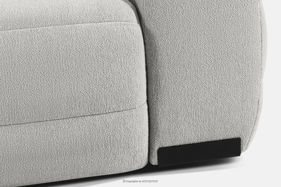 BLUME Modernes Ecksofa aus Chenille-Stoff links hellgrau hellgrau - Foto 15