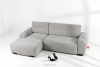 BLUME Modernes Ecksofa aus Chenille-Stoff links hellgrau hellgrau - Foto 2