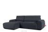 BLUME Modernes Ecksofa aus Chenille-Stoff links graphit graphit - Foto 3