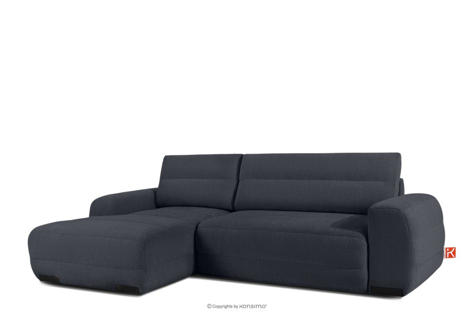 BLUME Modernes Ecksofa aus Chenille-Stoff links graphit graphit - Foto 2