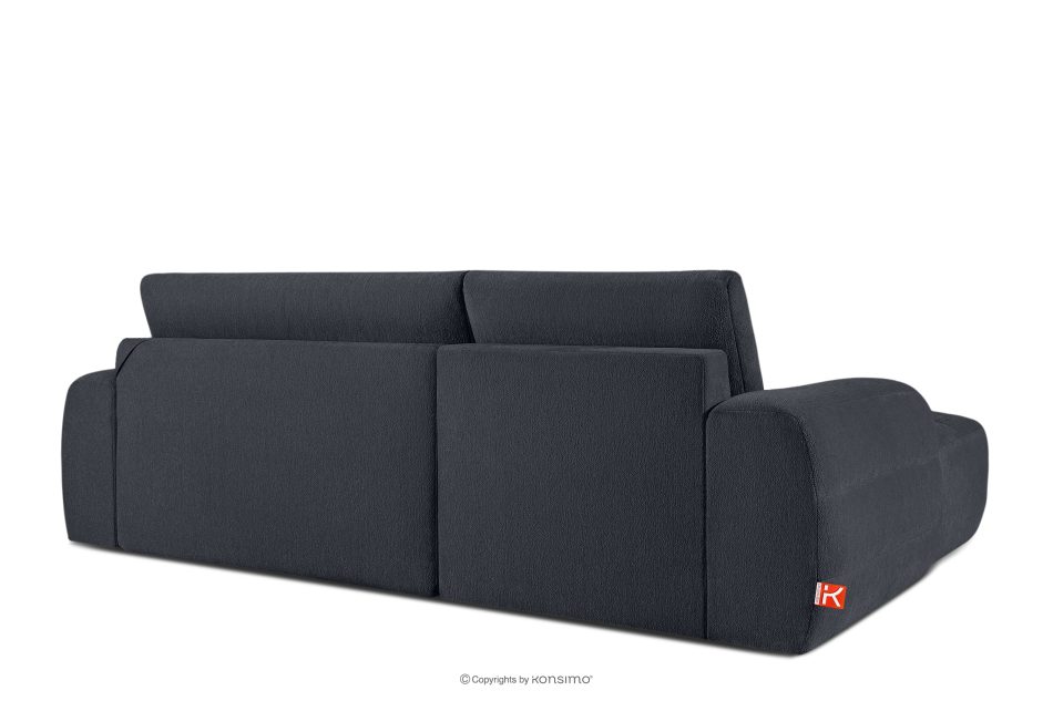 BLUME Modernes Ecksofa aus Chenille-Stoff links graphit graphit - Foto 3