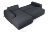 BLUME Modernes Ecksofa aus Chenille-Stoff links graphit graphit - Foto 5