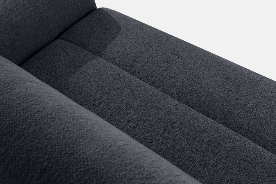 BLUME Modernes Ecksofa aus Chenille-Stoff links graphit graphit - Foto 5