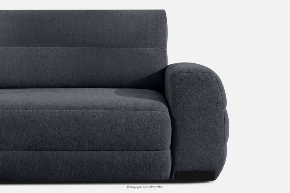 BLUME Modernes Ecksofa aus Chenille-Stoff links graphit graphit - Foto 6